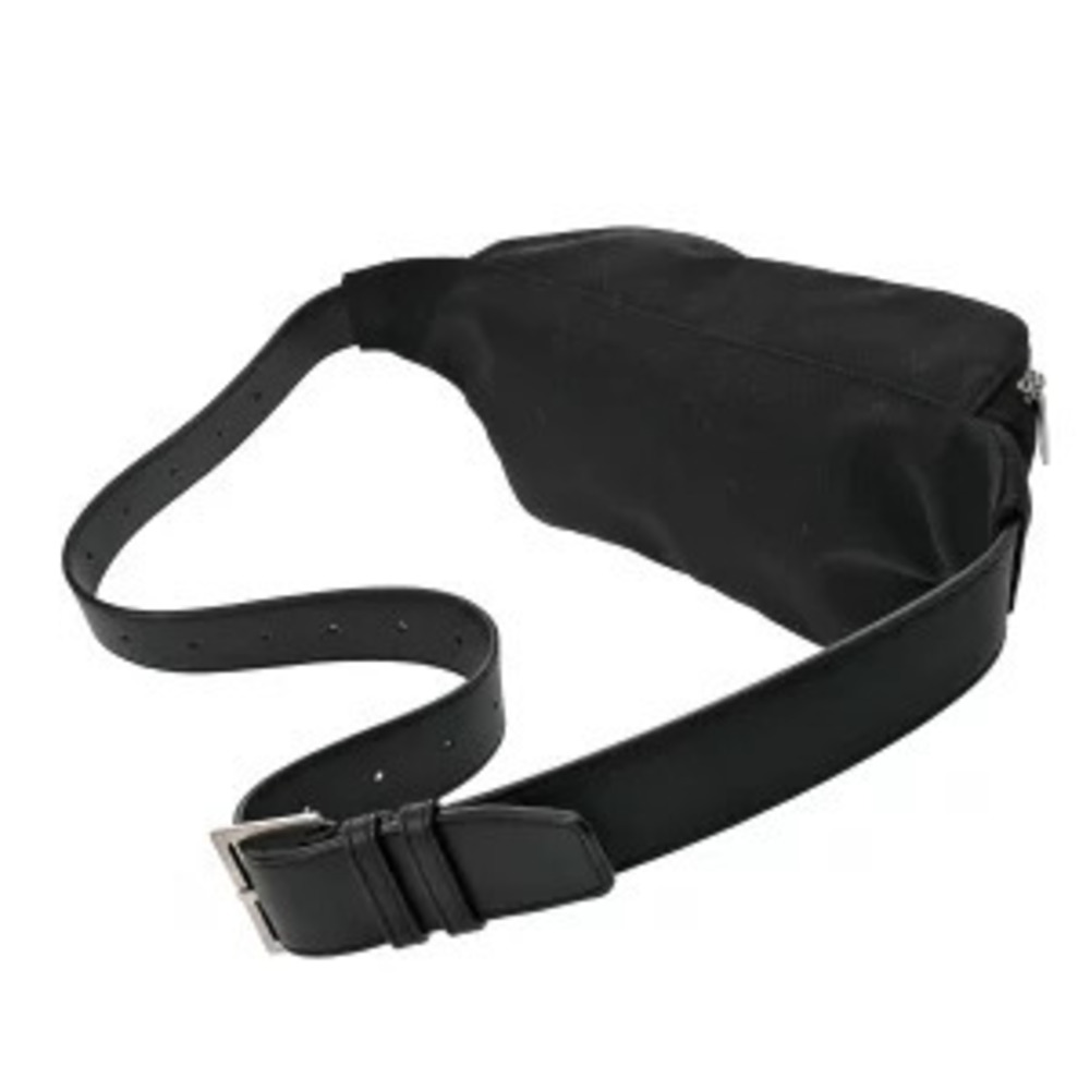 Saint Laurent Canvas Monogram Body Bag Leather Belt Black
